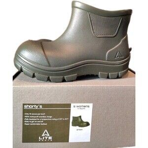 LITE Boots Shortys Waterproof Deck Boots Womens 5 Youth 4 Green Ankle Rain NIB